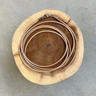 Béžová zaplétaná šňůrka 114 cm