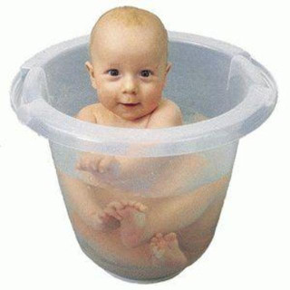 Koupací kyblík Tummy Tub Transparentní BAZAR