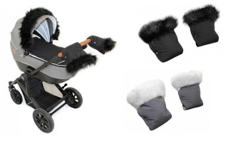 Rukávník ke kočárku/rukavice LUXURY soft