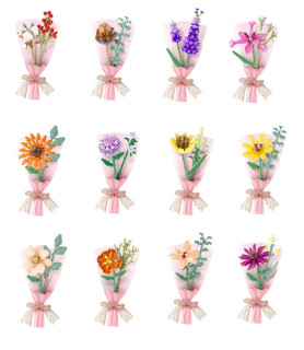 Stavebnice mini Malý pugét mix druhů Koco