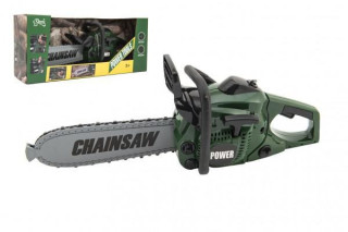 Motorová pila řetězová nářadí plast 40cm na baterie se zvukem v krabici