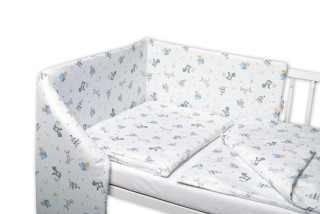 3-dílná sada Mantinel s povlečením Hračky bílá 135x100 cm Baby Nellys 