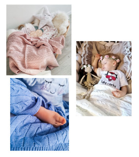 Dětská pletená deka 110x80 cm