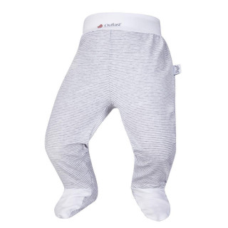 Polodupačky tenké Outlast® Pruh bílošedý melír/bílá - Vel. 74