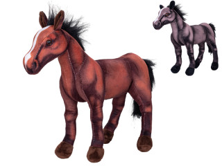 Kůň plyšový 27 cm stojící 0 m+
