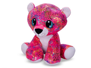 Plush Friends Star Sparkle leopard Rainbow plyšový barevný 70 cm sedící