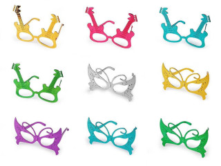 Karnevalové brýle metalické