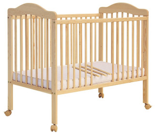 Postýlka Alek přírodní borovice, vyndávací příčky 120x60