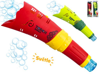 Bublifukovač pochodeň 26 cm na baterie se světlem
