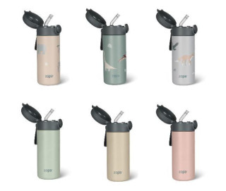 Termoska na tekutiny s brčkem a silikonovým držákem 350 ml Zopa