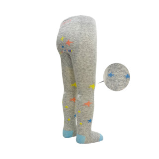 Punčocháče s protiskluzem 3x ABS vel. 80/86 šedé - hvězdy Be Snazzy