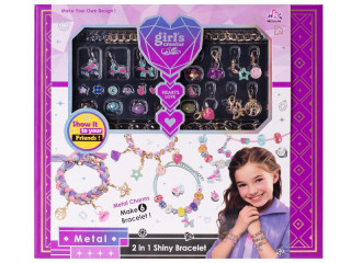 Sada na výrobu náramků 6 ks s kovovými přívěsky 