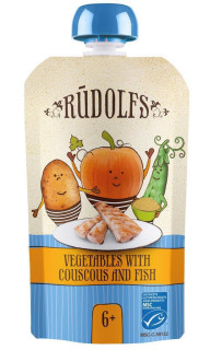 BIO kapsička Zelenina, kuskus, ryba 110 g Rudolfs 