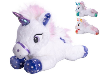 Jednorožec plyšový 35 cm ležící, svítící ve tmě 0 m+