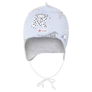 Čepice podšitá zavazovací Outlast® - šedá-usínáček/pruh bílošedý melír