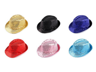 Karnevalový klobouk s flitry