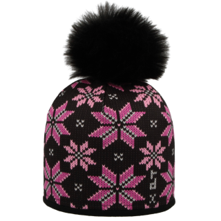 Dívčí funkční čepice s bambulí Climayarn Norsky RDX