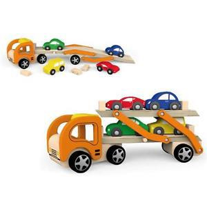 Dřevěný tahač s autíčky Viga
