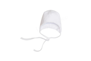 Kojenecká bavlněná zavazovací čepička Srdíčka Baby Service