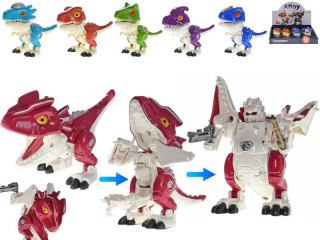 Dinosaurus/robot 8 cm kov se zbraní