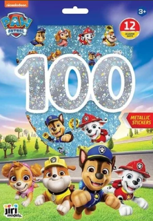 100 metalických samolepek s omalovánkovými listy Tlapková patrola