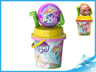Sada na písek My Little Pony 17cm 4ks s míčkem 12cm 10m+ v síťce
