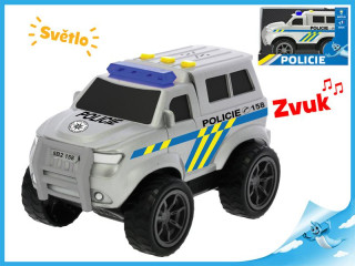 Auto policie 18cm na setrvačník na baterie se světlem a zvukem