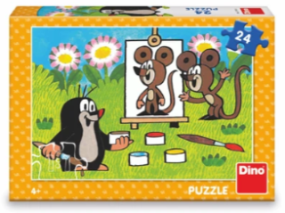 Puzzle Krtek malířem 24 dílků