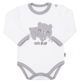 Kojenecké bavlněné body s dlouhým rukávem New Baby Cute Bear