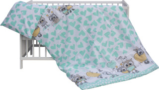 Dětská postýlka s kompletní výbavou Scarlett Kulíšek 120 x 60 cm - zelená