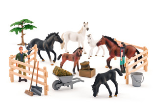 Sada koní s lipicánem Faunica