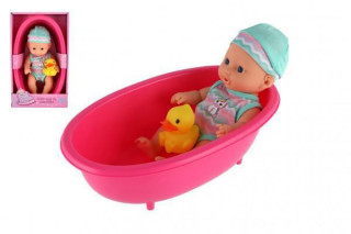 Miminko panenka s kačenkou ve vaničce  22 cm