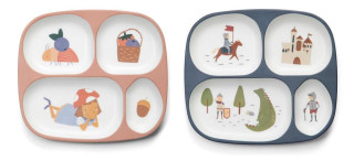 Melaminový talířek 4 části Sebra