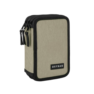 Penál 3 p. prázdný Unicolor Mocca