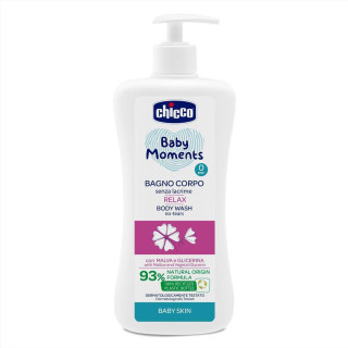 Šampon na tělo s dávkovačem Baby Moments Relax 93% přírodních složek 500 ml Chicco