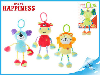 Baby´s Happiness Zvířátko plyšové 27cm s chrastítkem