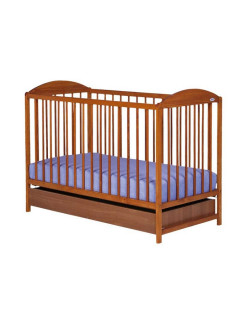 Dětská postýlka Drewex Kuba 2 se šuplíkem teak