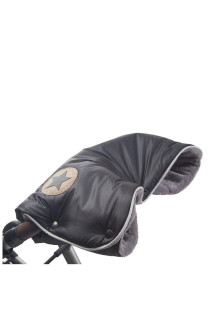 Rukávník svítící na kočár - černá/šedá 