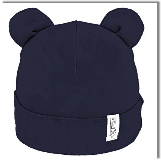 Kojenecká chlapecká čepice s oušky Tmavě modrá