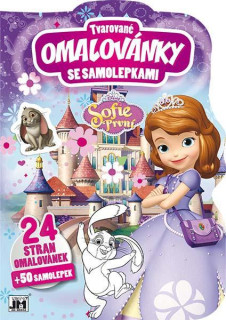 Tvarované omalovánky se samolepkami - Sofie První