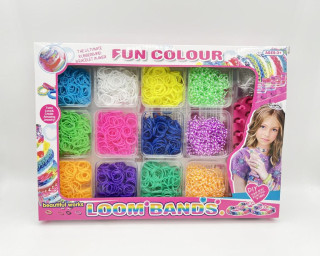 Kreativní sada na výrobu náramků Loom Band 2400 ks