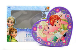 Dřevěná šperkovnice srdce Frozen