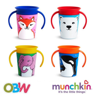 Munchkin - Juniorský hrneček WildLove 360° s oušky 177 ml