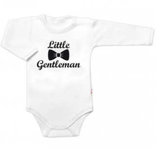 Body dl. rukáv Little Gentleman - bílo/černé Baby Nellys