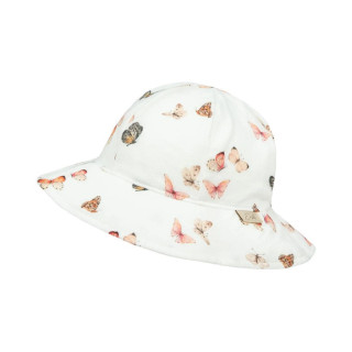 Dívčí bílý klobouk mušelín Motýlek Esito