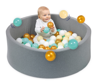 Hrací ohrádka s míčky textilní Ludi