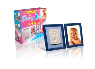 Baby Otisk Dvojrámeček - Pamětní otisk modrý rámeček