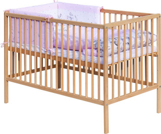 Dětská postýlka s kompletní výbavou 120 x 60 cm - Koala - růžová Scarlett