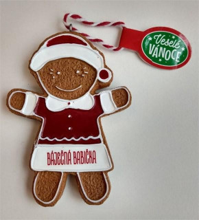 Perníčky ozdoba na stromeček Báječná babička