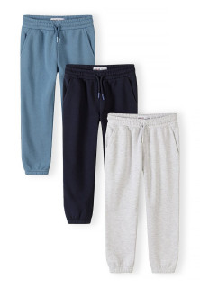 Chlapecké tepláky slim-fit 3pack Mix barev sv. modrá Minoti